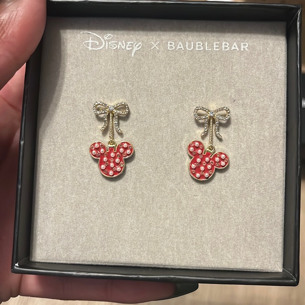 🆕 Disney x BaubleBar Mickey Ornament Earrings